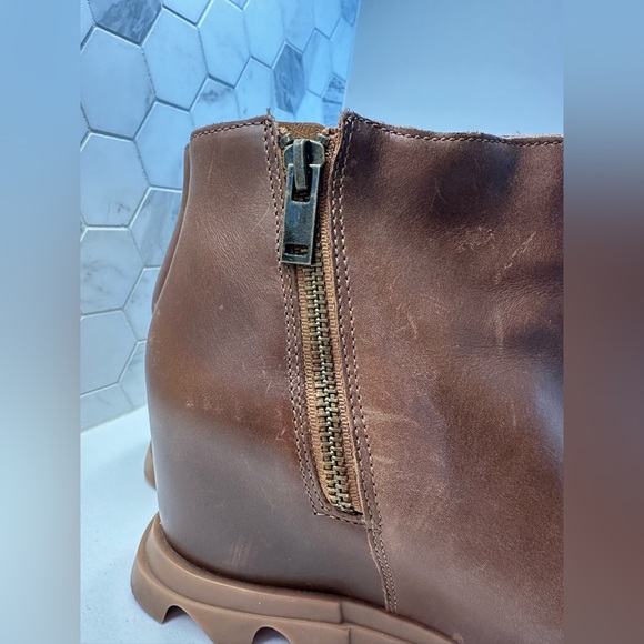Sorel Joan of Arctic Wedge III Zip Boots Womens Size 10.5 Brown Leather Snow.B4 - Picture 6 of 9